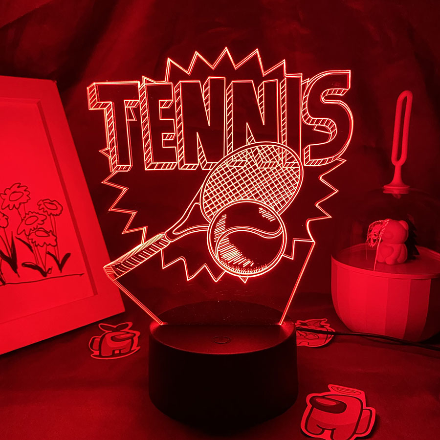 Table Tennis Touch - Tennis Player 3D Illusion LED Lava