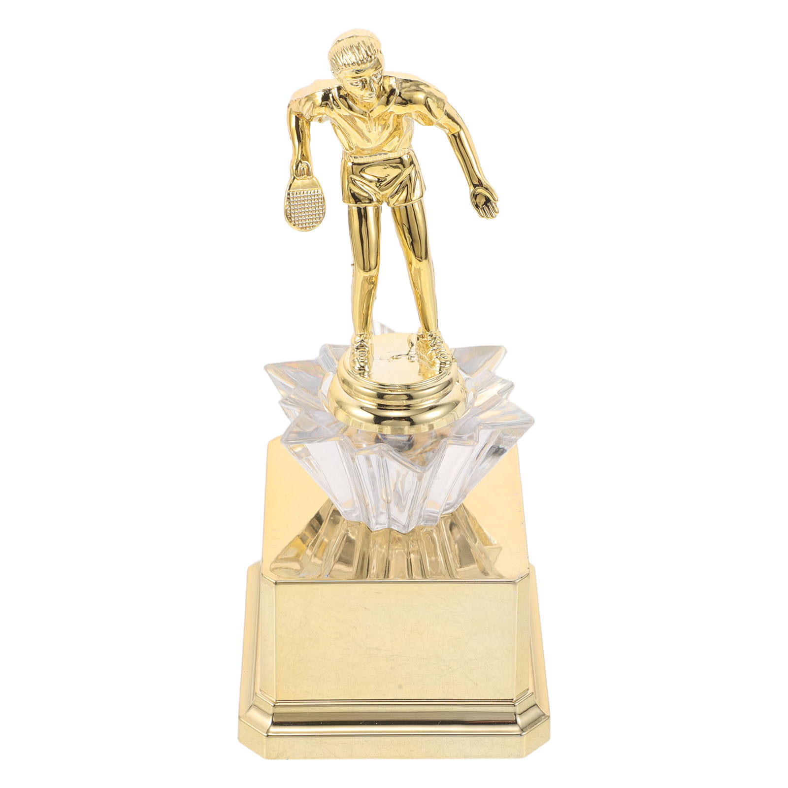 Table Tennis Championships - Table Tennis Award Trophy Golden Plastic