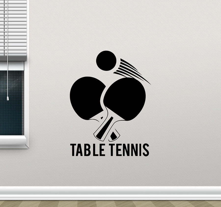 Table Tennis Background - Table Tennis Wall Sticker Ping Pong