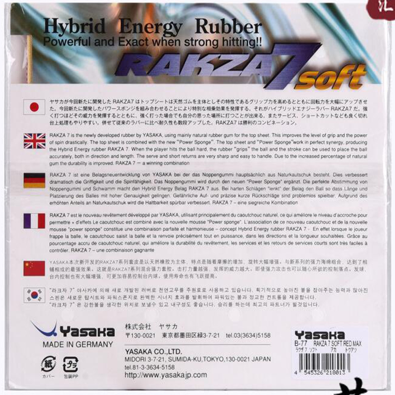 original yasaka RAKZA 7 soft ( - Table Tennis Grip review and price